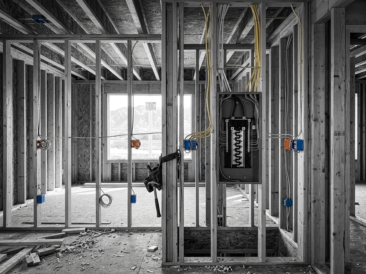 New-construction home wired by Landrock Electric in its Wasatch Front service area